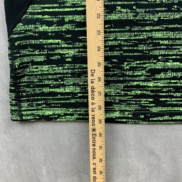 Nike Pro Combat Men Shirt Large Fitted Green Black Striped Hyperwarm Dri-Fit Max - Picture 6 of 10